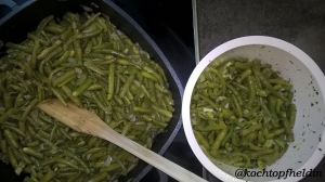 Butterbohnen und Bohnensalat