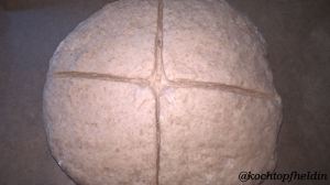 irisches Brot vor dem Backen